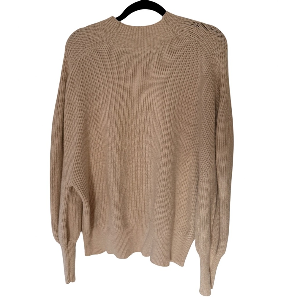 Oat Tone Cyrus Ribbed Knit Sweater